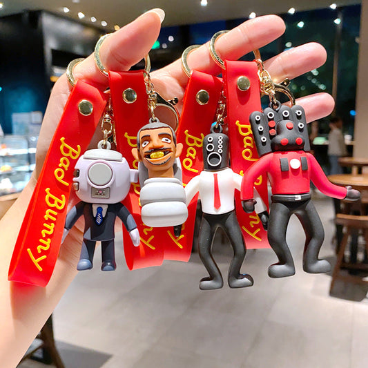 Wholesale Cartoon PVC Soft Keychain Creative Keychain ACCVIP-KC-XinShu008