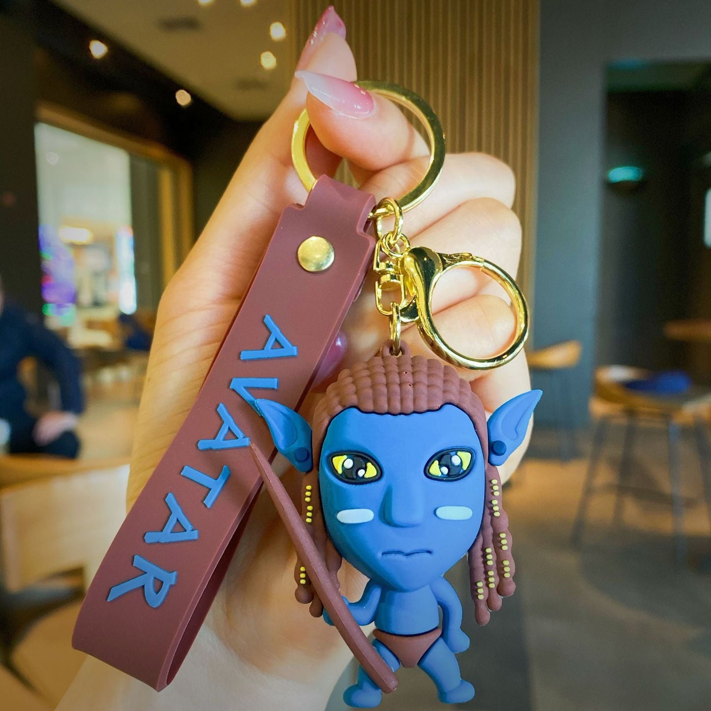 Cartoon 3D Glue Doll Keychains
