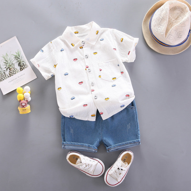 Wholesale Boys Summer Suit Cotton Baby Clothes