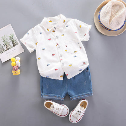Wholesale Boys Summer Suit Cotton Baby Clothes
