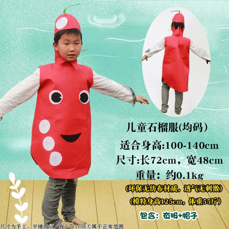 Children's Fruit and Vegetable Costume Environmental-Friendly