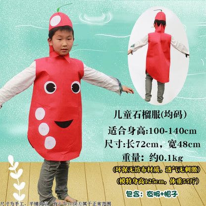 Children's Fruit and Vegetable Costume Environmental-Friendly