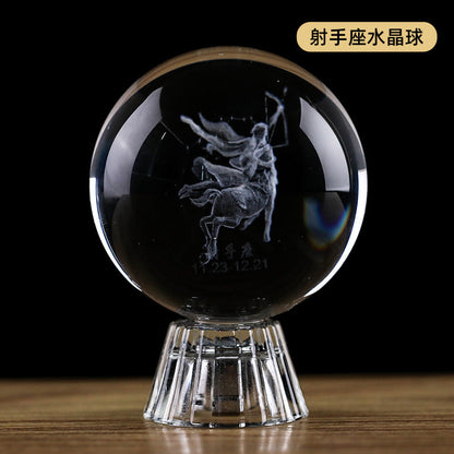 Interior Carved Crystal Glass Handicraft Ornaments