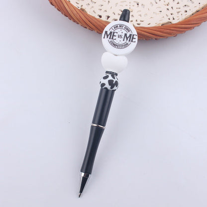 Beaded Pens Black Silicone Beaded Pen