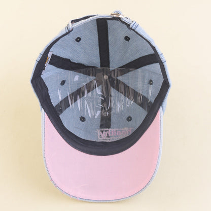 Denim Soft Top English Label Children's Peaked Cap
