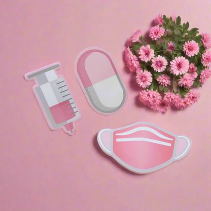 Medical and Nursing Themed Combination Shaped Sticky Notes