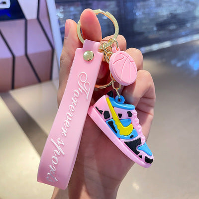 Silicone Basketball Schoolbag Jersey Creative Keychain