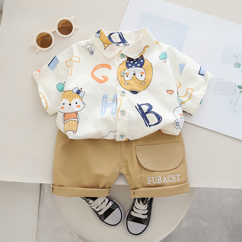 Boys' Cotton Shirts and Shorts Sets