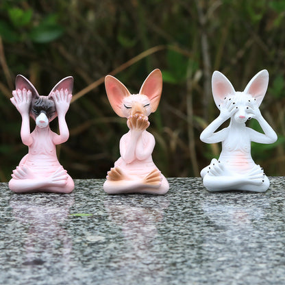 Meditation Alien Resin Ornaments