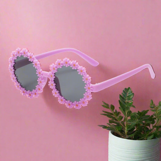 Wholesale Cute Cartoon Flowers PC Kids Sunglasses