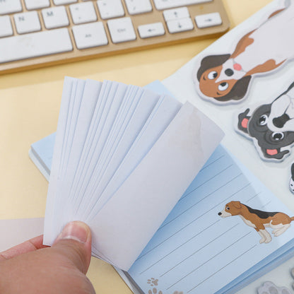 Paper Cartoon Dog Combination Set, Minimalist Office Message,