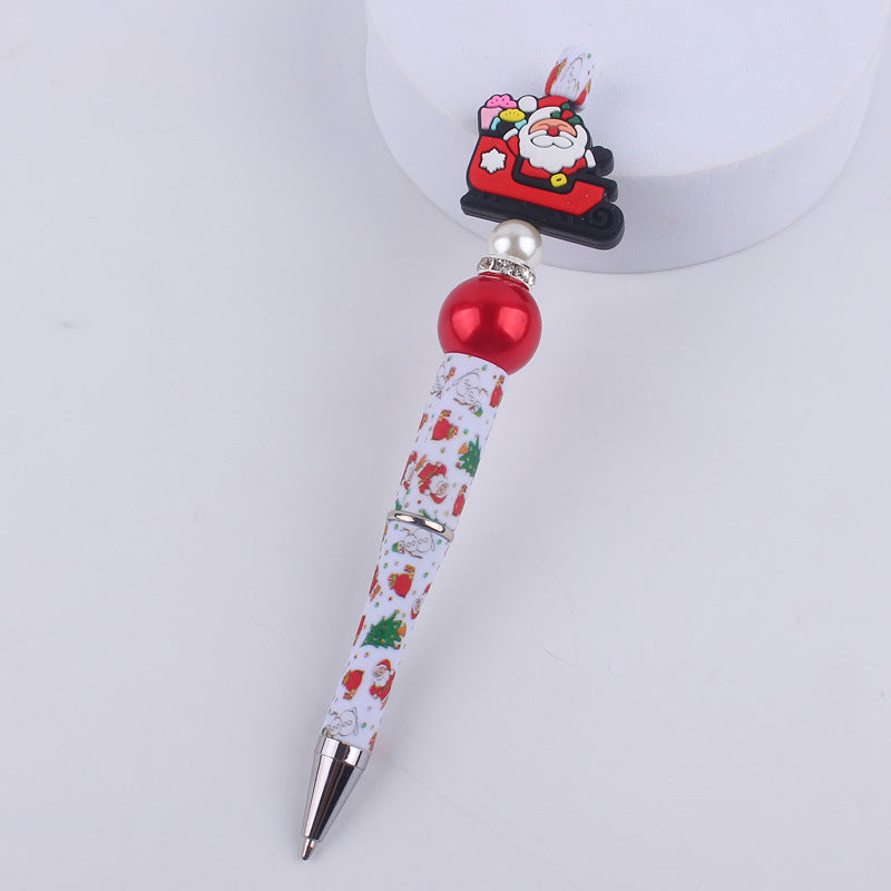 Cute Cartoon Christmas Silicone Bead Creative BallPoint