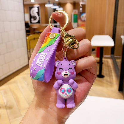 Cartoon PVC Soft Love Bear Keychain Cute Keychain