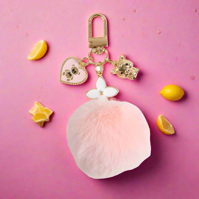 Care Bear Fur Ball Keychain