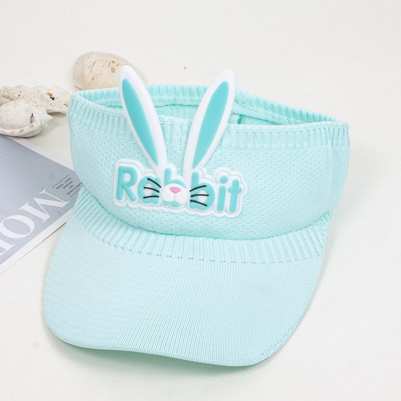 Polyester Rabbit Ear Children's Sun Hat Sunscreen Empty Top Hat