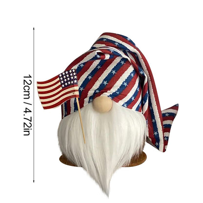Fabric Independence Day Striped Five Star Faceless Doll