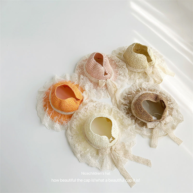 Children's Empty Straw Hat with Bow