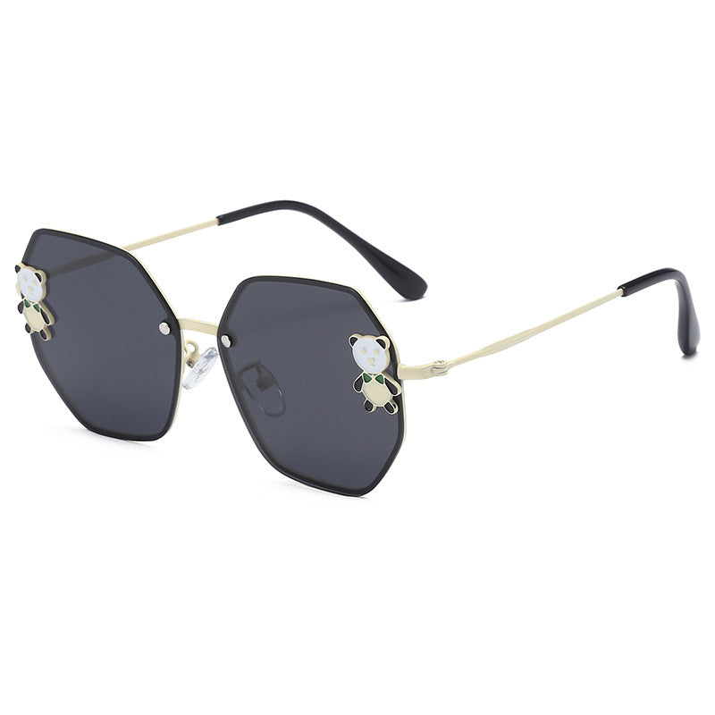 Resin Children's Cartoon Panda Sunglasses