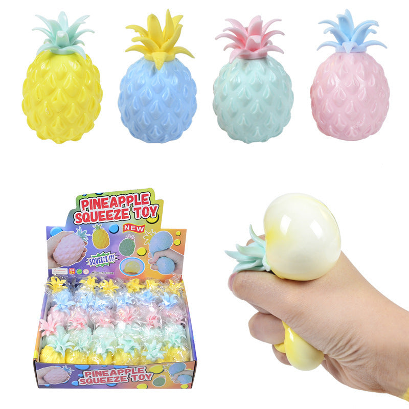 Wholesale 12PCS/PACK TPR Flour Pineapple Stress Relief Balls