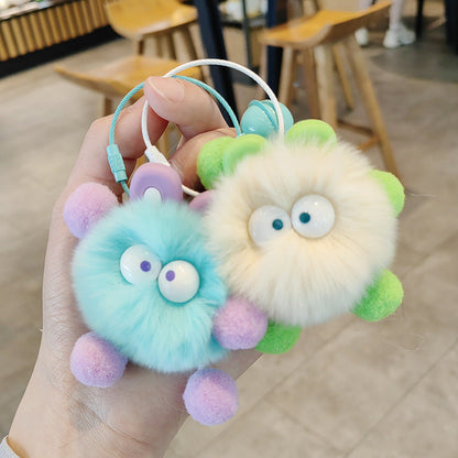 Cute Elf Plush Ball Keychains