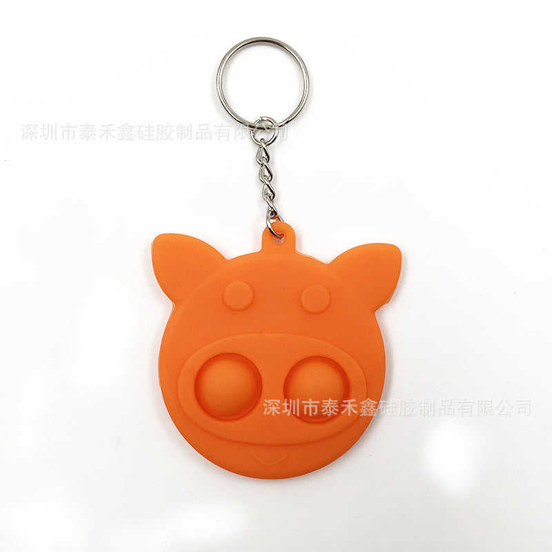 Silicone Rodent Killer Keychain Finger Bubble Music Toys