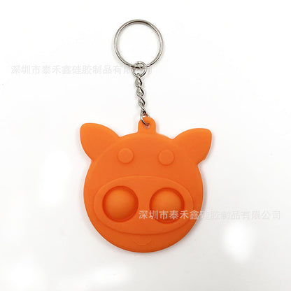 Silicone Rodent Killer Keychain Finger Bubble Music Toys
