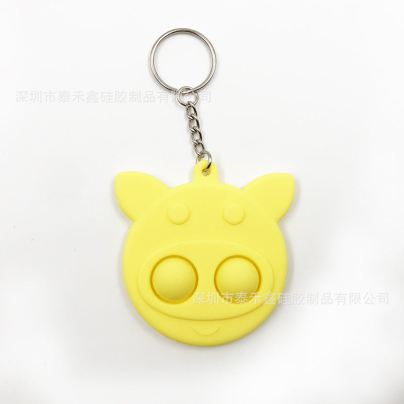Silicone Rodent Killer Keychain Finger Bubble Music Toys