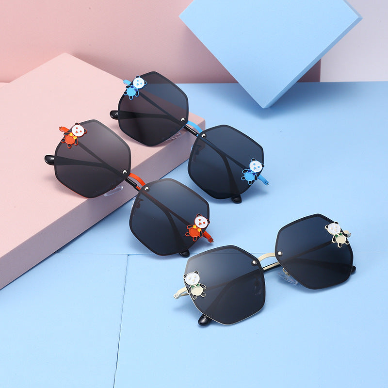 Resin Children's Cartoon Panda Sunglasses