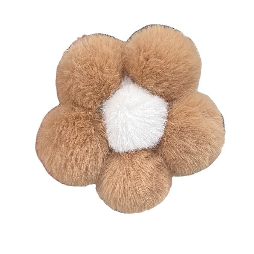 Hairball Flowers Cute Plush Keychain