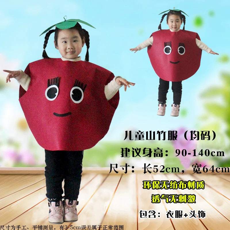 Children's Fruit and Vegetable Costume Environmental-Friendly