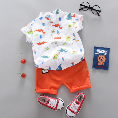 Cotton Cartoon Triceratops Series Infant Set