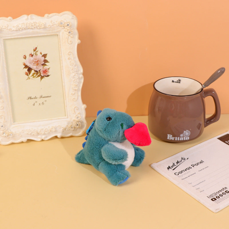 Stretchable Love Dinosaur Plush Keychain
