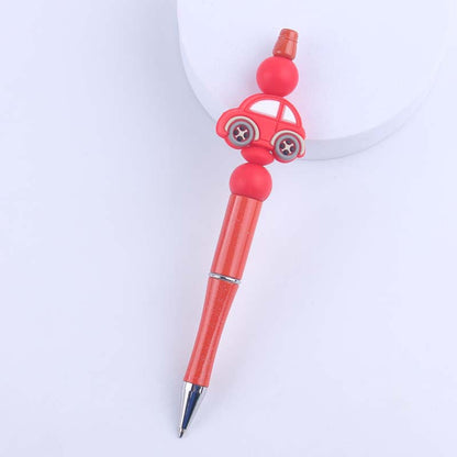Cartoon Car Silicone Handmade Beaded Ballpoint Pen