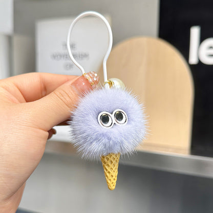 Briquette Ice Cream Plush Keychain