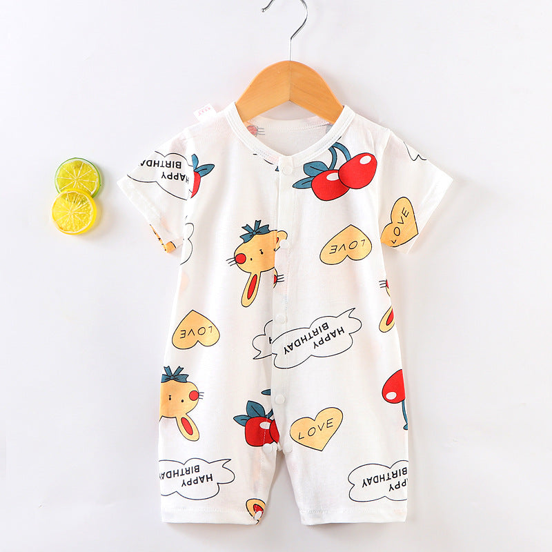 Cotton Baby Onesie Cow Pattern
