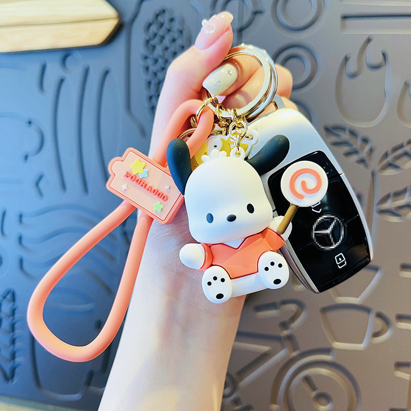 Big Ears PVC Soft Glue Puppy Keychain Creative Keychain