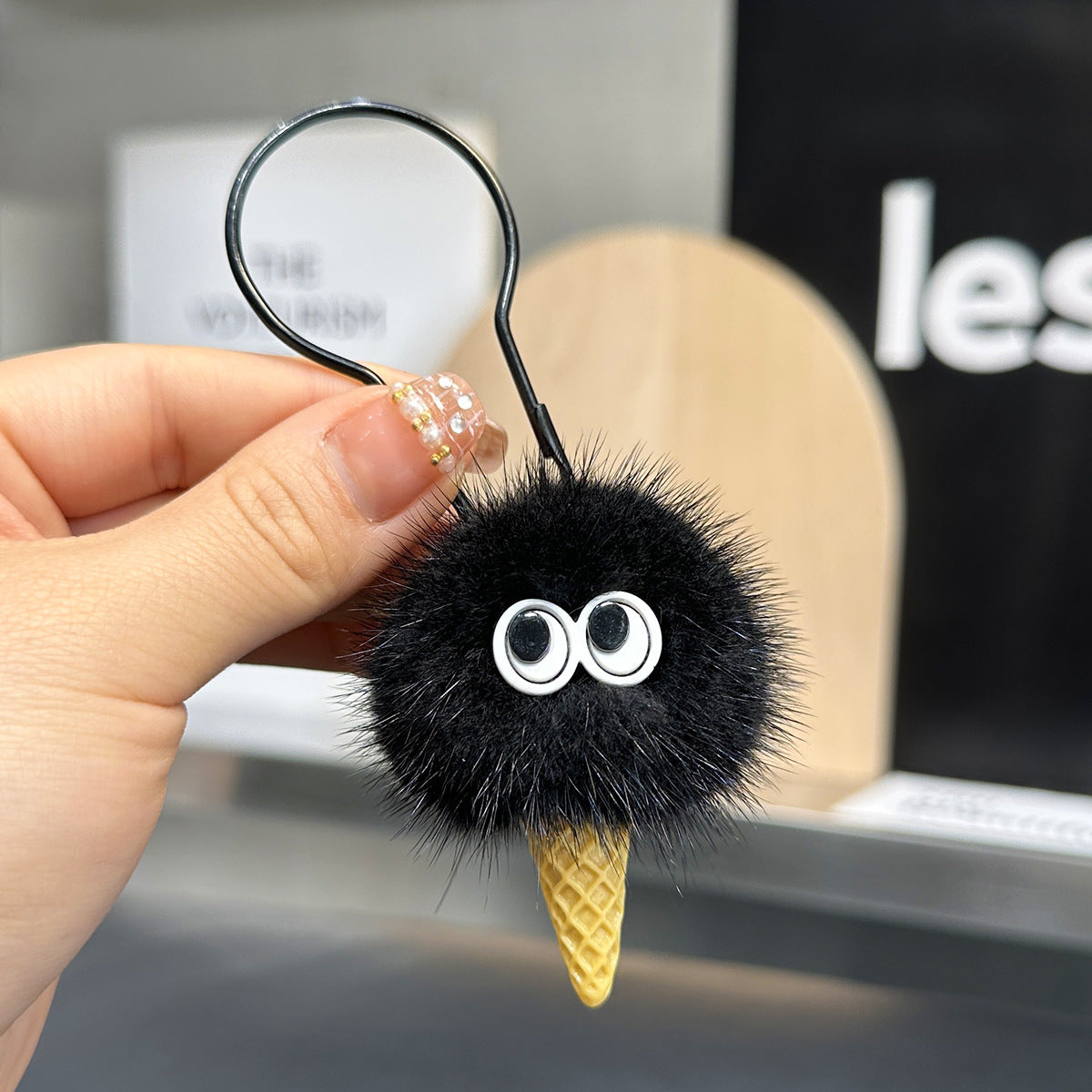 Briquette Ice Cream Plush Keychain