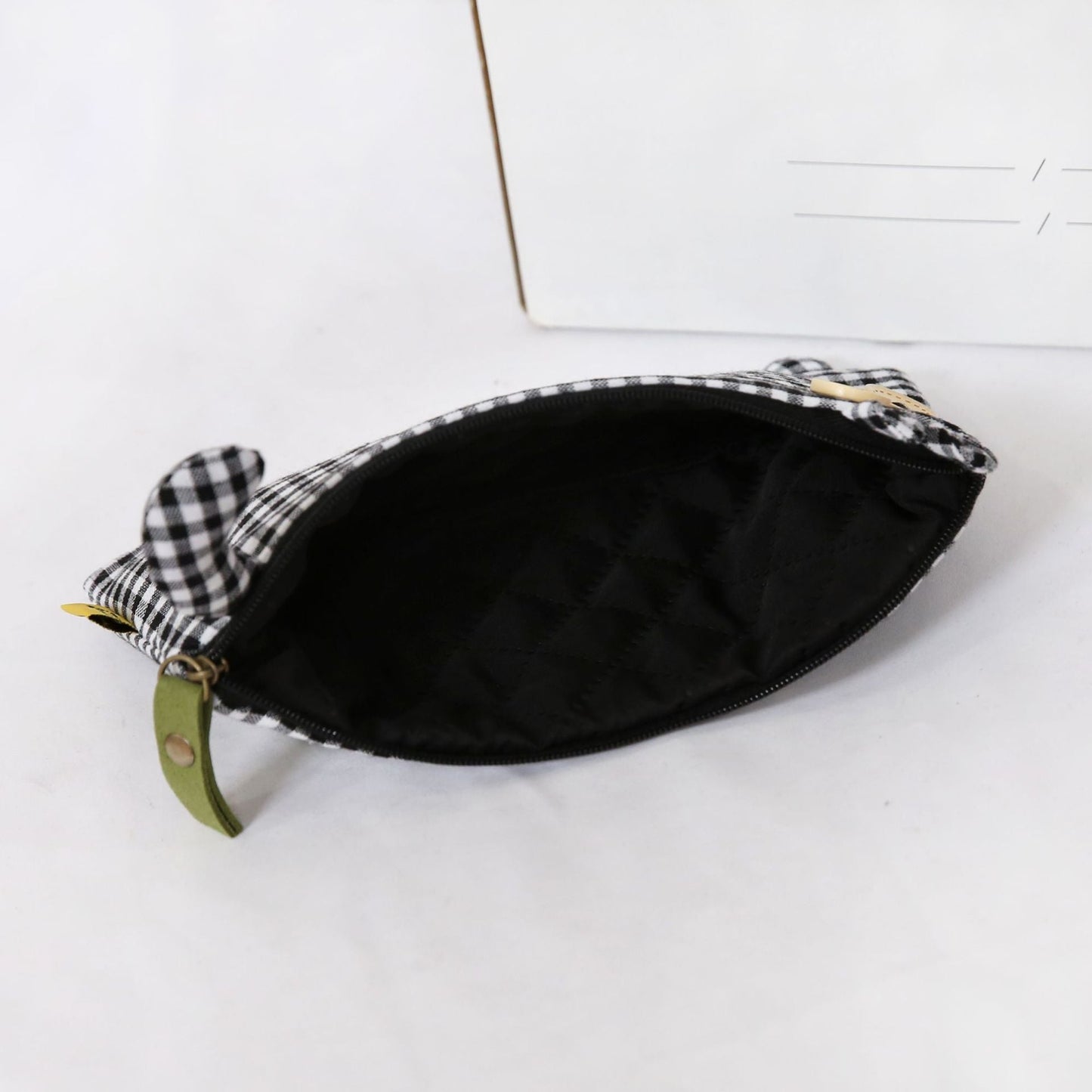New Plaid Cat Canvas Pencil Case