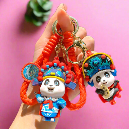 Cartoon Cute Panda PVC Soft Silicone Creative Keychain