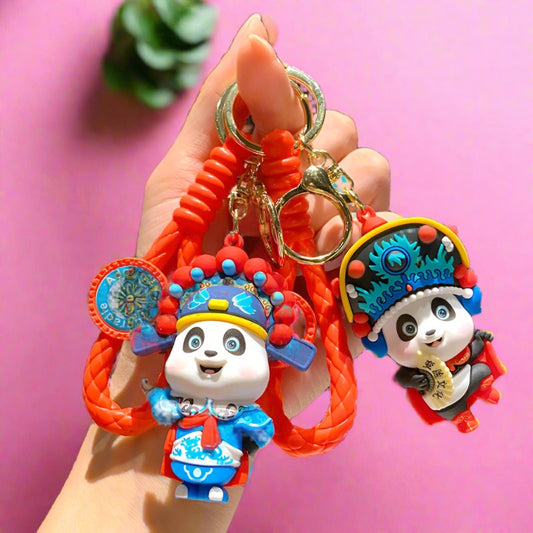 Cartoon Cute Panda PVC Soft Silicone Creative Keychain