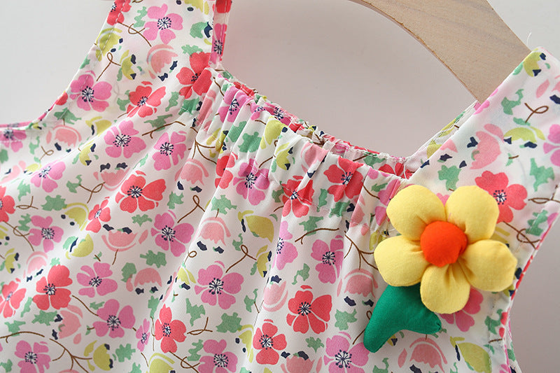 Full Body Colored Flowers Sling Baby Clothes
