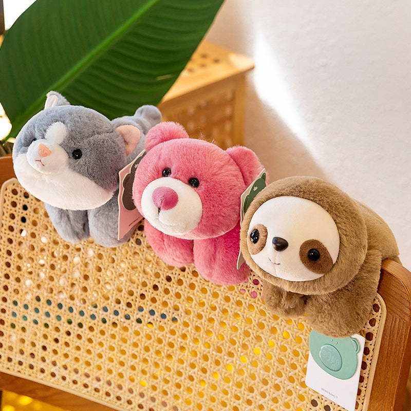 Wholesale Cartoon Panda Snap Ring Plush Toy Bracelet
