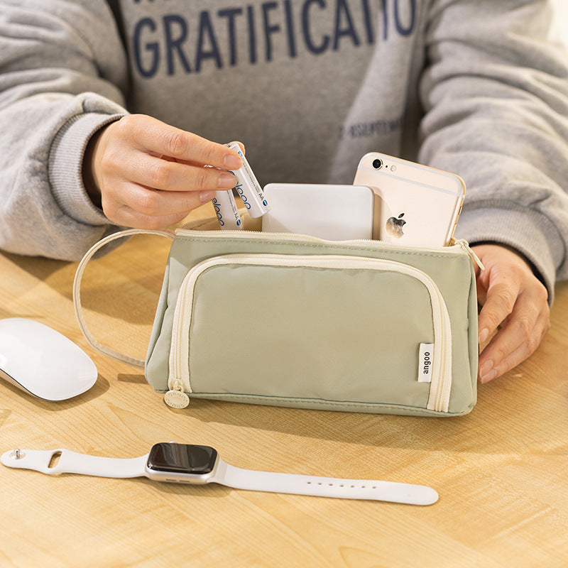 Large Capacity Canvas Pencil Case