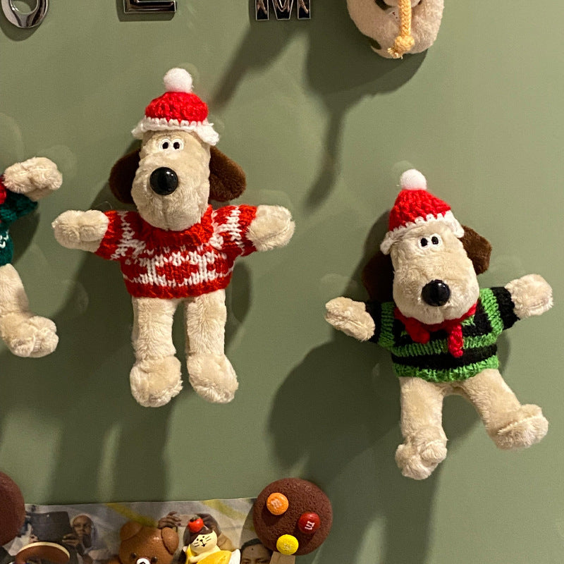 Christmas Hats, Scarves, Puppies, Plush Refrigerator Stickers