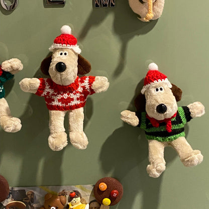 Christmas Hats, Scarves, Puppies, Plush Refrigerator Stickers