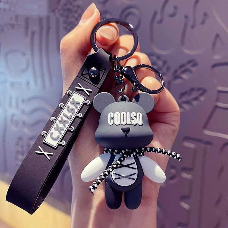 Bow Bear PVC Soft Keychain Cute Keychain