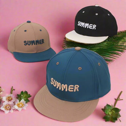 Cotton Polyester Letter Flat Edge Children's Baseball Hat