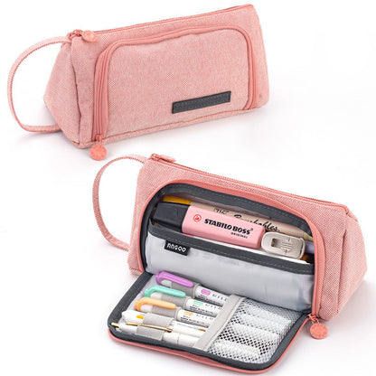 Large Capacity Canvas Pencil Case