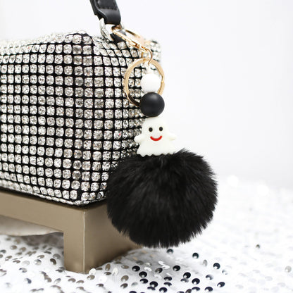 Silicone Ghost Fur Ball Doll Keychain