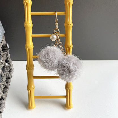 Cute Pearl Candy Plush Ball Bags, Keychain Pendants
